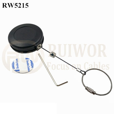 RW5215 Round Anti Theft Retractor Plus Wire Rope Ring Catch
