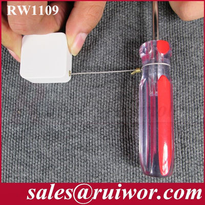 RuiWor RW1109 Square Retractable Security Tether Plus Size Customizable Fixed Loop End