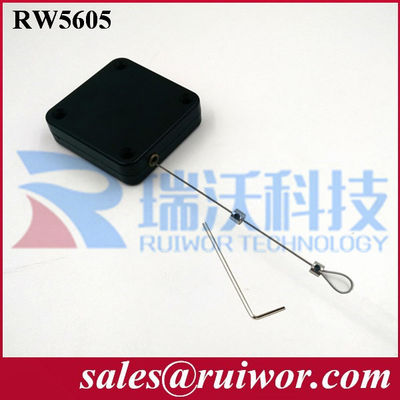 RUIWOR مربع شكل RW5600 Sereis عدة أغراض مكافحة السرقة سحب صندوق قوة سحب ماكس 2.5LB / طول الكابل ماكس 400CM المزود
