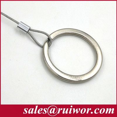 RUIWOR RW0014 قابلة للتخصيص قابلة للتفكيك حلقة المفتاح كابل نهاية العمل مع صندوق سحب مكافحة السرقة / رباط الأمان القابلة للانسحاب المزود