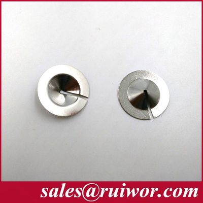 RUIWOR RW0019 عمل الصفيحة المعدنية الدائرية الملصقة مع صندوق سحب مضاد للسرقة / ربط أمني قابل للانسحاب / كابل Recoiler المزود