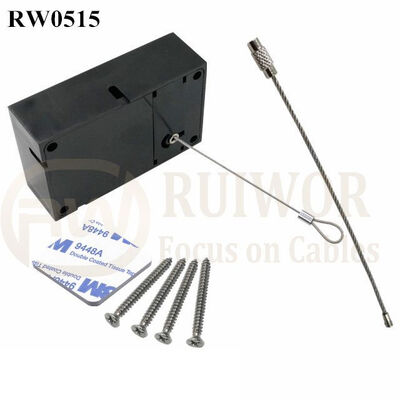 RW0515 Cuboid Anti Theft Pull Box With Size Customizable Wire Rope Ring Catch