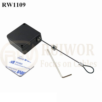RuiWor RW1109 Slow Retract Anti Theft Display Pulling Box With Fixed Loop End For Open Sale Security Or Home Items Positioning
