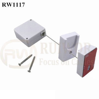 RuiWor RW1117 Square Security Retractable Cable Reel Plus Magnetic Clasps Cable Holder For Cell Phone Anti Theft Retail Display