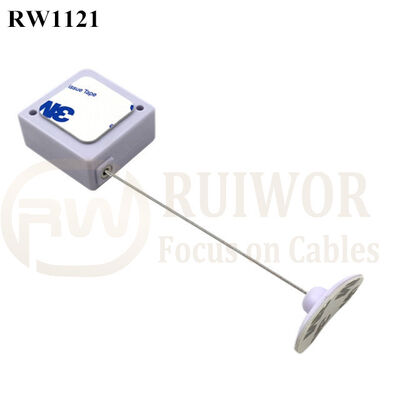 RuiWor RW1121 Slow Retract Anti Theft Retail Reel With Oval Sticky Flexible Rubber Tips For Open Sale Security