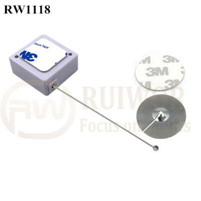 RuiWor RW1118 Square Security-Pulling Box Anti Theft Rope With Short Metal Plate End Fitting Used In Security Solutions