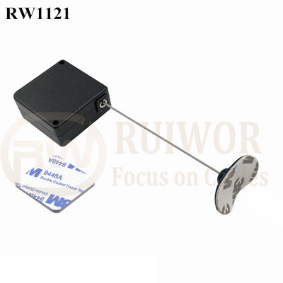 RuiWor RW1121 Slow Retract Anti Theft Retail Reel With Oval Sticky Flexible Rubber Tips For Open Sale Security