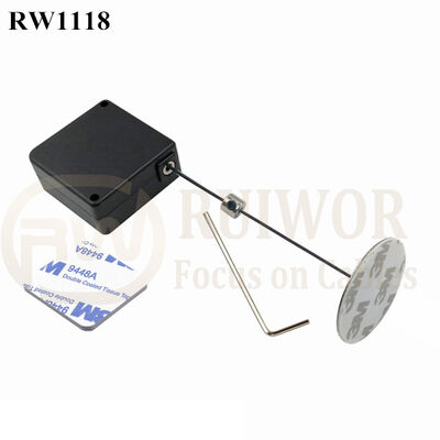 RuiWor RW1118 Square Security-Pulling Box Anti Theft Rope With Short Metal Plate End Fitting Used In Security Solutions