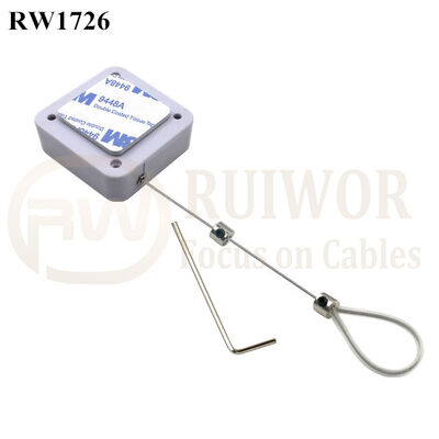 RW1726 Square Security Tether Plus Adjustable Stainless Steel Wire Loop Coated Silicone Hose