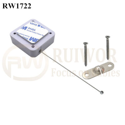 RW1722 Square Security Tether Plus 10x31MM Two Screw Perforated Oval Metal Plate Connector Installed By Screw