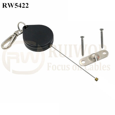 RW5422 Heart-Shaped Security Pull Box Plus 10x31MM Two Screw Perforated Oval Metal Plate Connector Installed By Screw