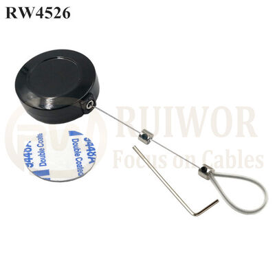 RW4526 Round Mini Display Pull Box Plus Adjustable Stainless Steel Wire Loop Coated Silicone Hose