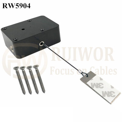 RW5904 Cuboid Heavy Duty Retractable Tether Pause Function Optional Plus Rectangular Sticky Metal Plate