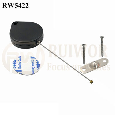 RW5422 صندوق سحب أمني على شكل قلب بالإضافة إلى 10x31MM رابط صفيحة معدنية بيضاوية مثقوبة مزدوجة المسمار