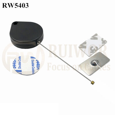 RW5403 صندوق سحب أمني على شكل قلب بالإضافة إلى لوحة معدنية ملصقة مستطيلة 35X22mm